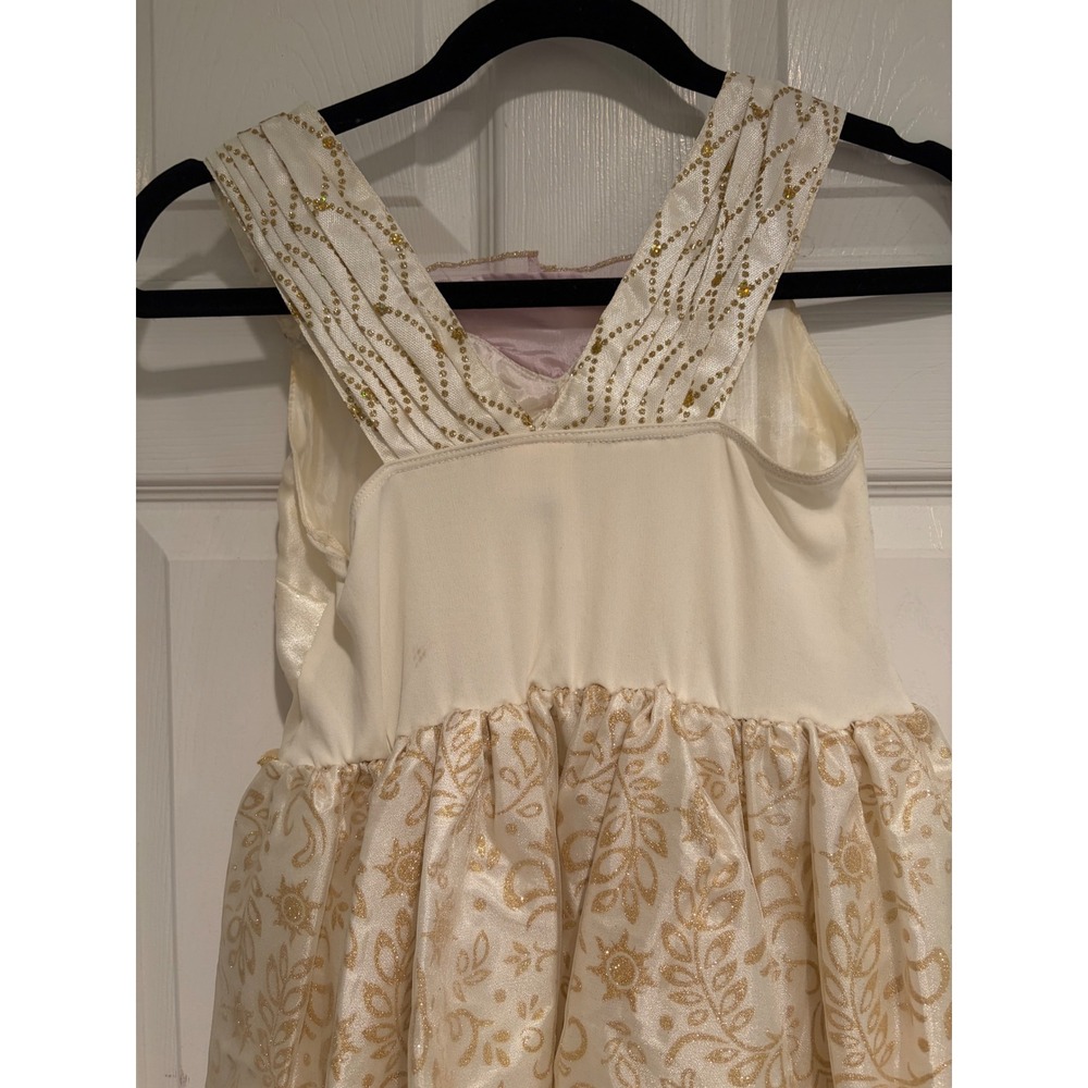 Disney Rapunzel Princess Costume Dress Girls size 10 Cream Gold Purple Tangled - Picture 13 of 14